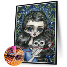 Load image into Gallery viewer, Diamond Painting - Full Round - Owl Big Eyes Girl (40*50CM)