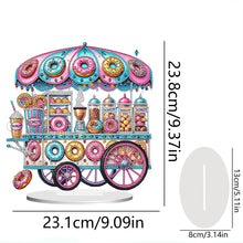 Load image into Gallery viewer, Acrylic Special Shape Donut Cart Diamond Painting Desktop Ornaments for Beginner