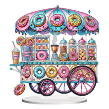 Load image into Gallery viewer, Acrylic Special Shape Donut Cart Diamond Painting Desktop Ornaments for Beginner