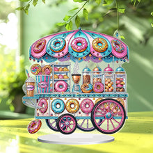 Load image into Gallery viewer, Acrylic Special Shape Donut Cart Diamond Painting Desktop Ornaments for Beginner