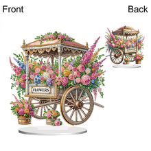 Load image into Gallery viewer, Acrylic Special Shape Flower Cart Diamond Painting Desktop Ornament for Beginner