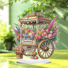 Load image into Gallery viewer, Acrylic Special Shape Flower Cart Diamond Painting Desktop Ornament for Beginner