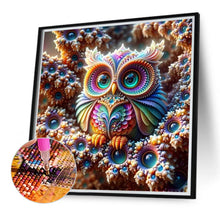 Load image into Gallery viewer, Diamond Painting - Full Round - Owl With Cat Eyes (40*40CM)