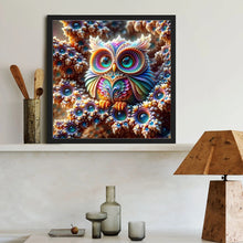 Load image into Gallery viewer, Diamond Painting - Full Round - Owl With Cat Eyes (40*40CM)