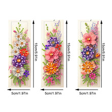 Load image into Gallery viewer, 3Pcs Special Shape Flower Diamond Art Bookmark with Pendant for Adults Beginners