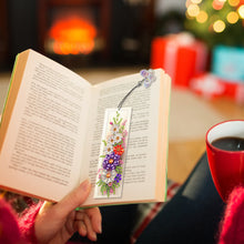 Load image into Gallery viewer, 3Pcs Special Shape Flower Diamond Art Bookmark with Pendant for Adults Beginners