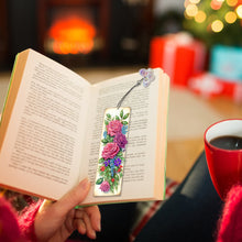 Load image into Gallery viewer, 3Pcs Special Shape Flower Diamond Art Bookmark with Pendant for Adults Beginners