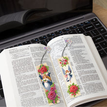 Load image into Gallery viewer, 3Pcs Special Shape Flower Diamond Art Bookmark with Pendant for Adults Beginners