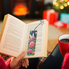 Load image into Gallery viewer, 3Pcs Special Shape Flower Diamond Art Bookmark with Pendant for Adults Beginners