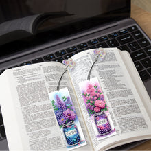 Load image into Gallery viewer, 3Pcs Special Shape Flower Diamond Art Bookmark with Pendant for Adults Beginners