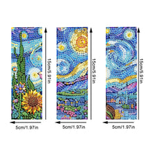 Load image into Gallery viewer, 3Pcs Special Shape Flower Diamond Art Bookmark with Pendant for Adults Beginners