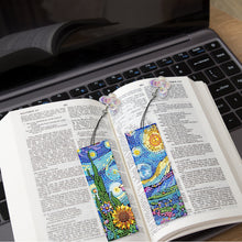 Load image into Gallery viewer, 3Pcs Special Shape Flower Diamond Art Bookmark with Pendant for Adults Beginners