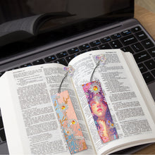 Load image into Gallery viewer, 3Pcs Special Shape Flower Diamond Art Bookmark with Pendant for Adults Beginners