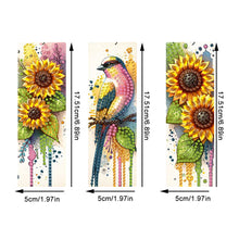 Load image into Gallery viewer, 3Pcs Special Shape Flower Diamond Art Bookmark with Pendant for Adults Beginners