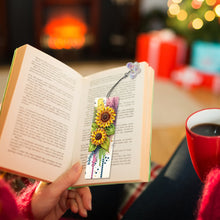 Load image into Gallery viewer, 3Pcs Special Shape Flower Diamond Art Bookmark with Pendant for Adults Beginners