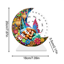 Load image into Gallery viewer, Acrylic Special Shaped Butterfly Girl Diamond Art Desktop Perpetual Calendar