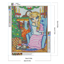 Load image into Gallery viewer, Diamond Painting - Full Round - Christmas Blonde Girl (40*50CM)