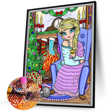 Load image into Gallery viewer, Diamond Painting - Full Round - Christmas Blonde Girl (40*50CM)