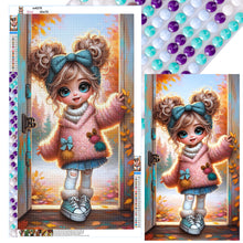 Load image into Gallery viewer, Diamond Painting - Full Round - Pink sweater door frame girl (40*70CM)