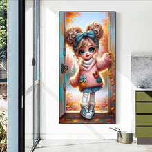 Load image into Gallery viewer, Diamond Painting - Full Round - Pink sweater door frame girl (40*70CM)