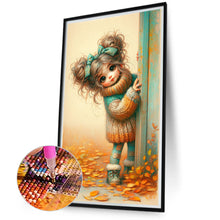 Load image into Gallery viewer, Diamond Painting - Full Round - Warm sweater behind the door girl (40*70CM)
