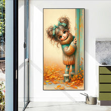 Load image into Gallery viewer, Diamond Painting - Full Round - Warm sweater behind the door girl (40*70CM)