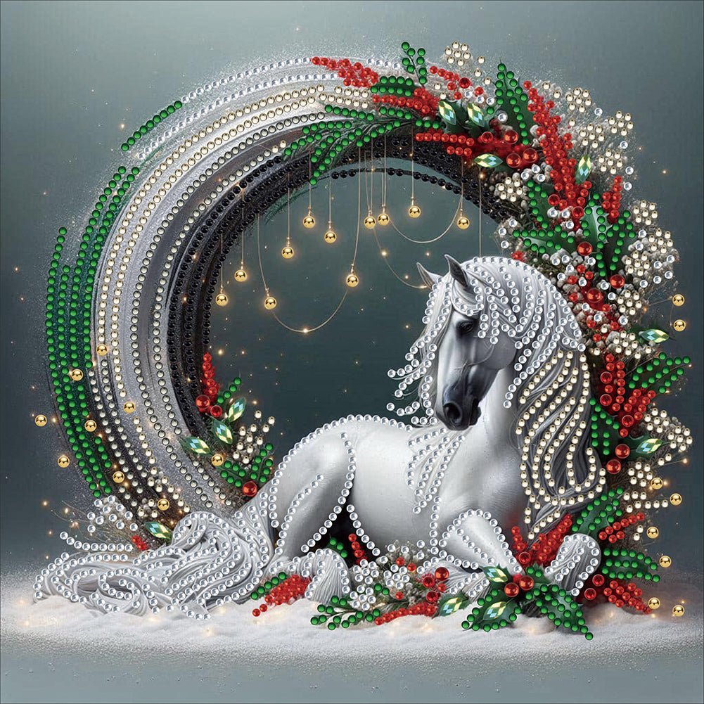 Diamond Painting - Partial Special Shaped - Art Horse (30*30CM)