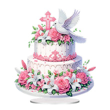 Load image into Gallery viewer, Acrylic Special Shape Flower Cake Diamond Painting Desktop Ornaments for Home