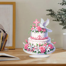 Load image into Gallery viewer, Acrylic Special Shape Flower Cake Diamond Painting Desktop Ornaments for Home