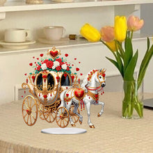 Load image into Gallery viewer, Acrylic Special Shape Flower Carriage Diamond Painting Desktop Ornaments