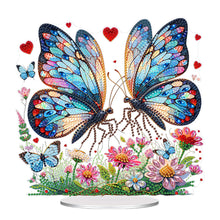 Load image into Gallery viewer, Acrylic Special Shape Butterfly Diamond Painting Desktop Ornament for Home Decor