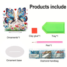Load image into Gallery viewer, Acrylic Special Shape Butterfly Diamond Painting Desktop Ornament for Home Decor