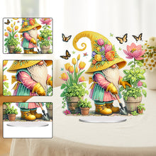 Load image into Gallery viewer, Acrylic Special Shape Garden Gnome Diamond Painting Desktop Ornaments for Home