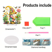 Load image into Gallery viewer, Acrylic Special Shape Garden Gnome Diamond Painting Desktop Ornaments for Home