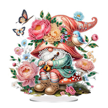 Load image into Gallery viewer, Acrylic Special Shape Spring Gnome Diamond Painting Desktop Ornaments for Home