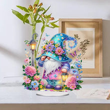 Load image into Gallery viewer, Acrylic Special Shape Flower Gnome Diamond Painting Desktop Ornaments for Home