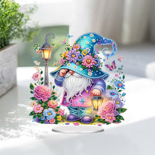 Load image into Gallery viewer, Acrylic Special Shape Flower Gnome Diamond Painting Desktop Ornaments for Home