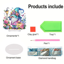 Load image into Gallery viewer, Acrylic Special Shape Flower Gnome Diamond Painting Desktop Ornaments for Home