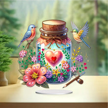 Load image into Gallery viewer, Acrylic Special Shaped Flower Bird Wish Bottle Desktop Diamond Art Kits for Home