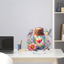 Load image into Gallery viewer, Acrylic Special Shaped Flower Bird Wish Bottle Desktop Diamond Art Kits for Home