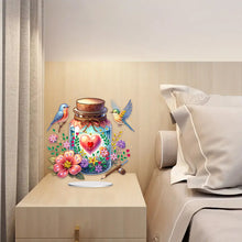 Load image into Gallery viewer, Acrylic Special Shaped Flower Bird Wish Bottle Desktop Diamond Art Kits for Home