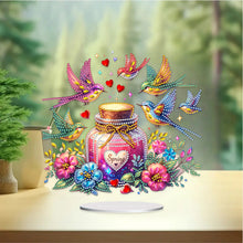 Load image into Gallery viewer, Acrylic Special Shaped Flower Bird Wish Bottle Desktop Diamond Art Kits for Home