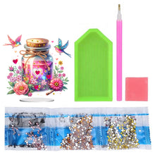 Load image into Gallery viewer, Acrylic Special Shaped Flower Bird Wish Bottle Desktop Diamond Art Kits for Home