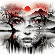 Load image into Gallery viewer, Diamond Painting - Full Round - Human face silhouette scenery (40*40CM)