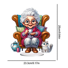 Load image into Gallery viewer, Acrylic Special Shaped Grandma Leisure Time Diamond Painting Desktop Decorations