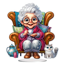 Load image into Gallery viewer, Acrylic Special Shaped Grandma Leisure Time Diamond Painting Desktop Decorations