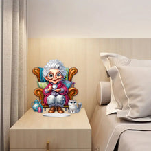 Load image into Gallery viewer, Acrylic Special Shaped Grandma Leisure Time Diamond Painting Desktop Decorations