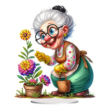 Load image into Gallery viewer, Acrylic Special Shaped Grandma Leisure Time Diamond Painting Desktop Decorations
