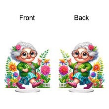 Load image into Gallery viewer, Acrylic Special Shaped Grandma Leisure Time Diamond Painting Desktop Decorations