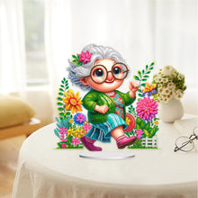 Load image into Gallery viewer, Acrylic Special Shaped Grandma Leisure Time Diamond Painting Desktop Decorations